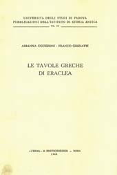 eBook, Le tavole greche di Eraclea, Uguzzoni, Arianna, "L'Erma" di Bretschneider