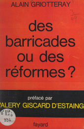 eBook, Des barricades ou des réformes ?, Fayard (réédition numérique FeniXX)