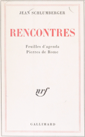 eBook, Rencontres : Feuilles d'agenda. Pierres de Rome, Gallimard (réédition numérique FeniXX)