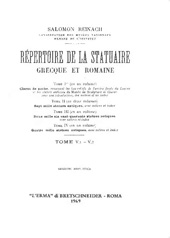eBook, Répertoire de la statuaire grecque et romaine : tome V,1 - V,2, Reinach, Salomon, "L'Erma" di Bretschneider