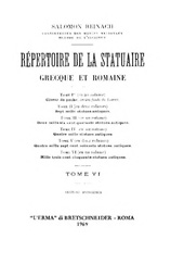 E-book, Répertoire de la statuaire grecque et romaine : tome VI, Reinach, Salomon, "L'Erma" di Bretschneider