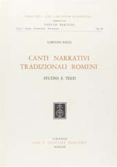 E-book, Canti narrativi tradizionali romeni : studio e testi, Renzi, Lorenzo, L.S. Olschki