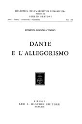 E-book, Dante e l'allegorismo, Giannantonio, Pompeo, L.S. Olschki