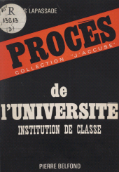 eBook, Procès de l'université, Belfond (réédition numérique FeniXX)