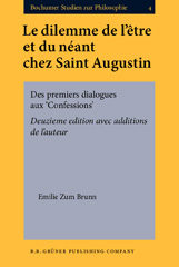 eBook, Le dilemme de l'etre et du neant chez Saint Augustin, John Benjamins Publishing Company