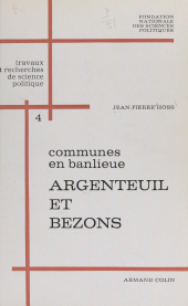 eBook, Communes en banlieue : Argenteuil et Bezons, Armand Colin (réédition numérique FeniXX)