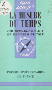 E-book, La mesure du temps, Presses universitaires de France (réédition numérique FeniXX)