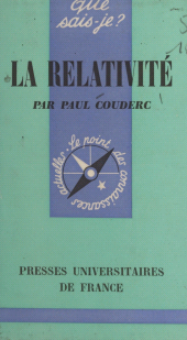 E-book, La relativité, Presses universitaires de France (réédition numérique FeniXX)