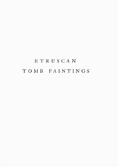 eBook, Etruscan Tomb Paintings : Their Subjects and Significance, "L'Erma" di Bretschneider