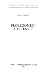 eBook, Prolegomeni a Terenzio, Terzaghi, Nicola, "L'Erma" di Bretschneider