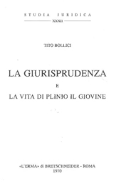 E-book, La giurisprudenza e la vita di Plinio il Giovane, "L'Erma" di Bretschneider