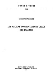 eBook, Les anciens commentateurs grecs des psaumes, Devreesse, Robert, Biblioteca apostolica vaticana