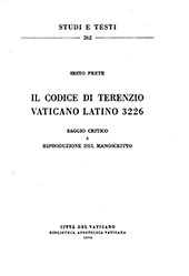 E-book, Il codice di Terenzio Vaticano latino 3226 : saggio critico e riproduzione del manoscritto, Biblioteca apostolica vaticana