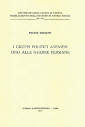 eBook, I gruppi politici Ateniesi fino alle guerre persiane, "L'Erma" di Bretschneider