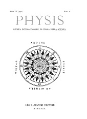 Issue, Physis : rivista internazionale di storia della scienza : XII, 2, 1970, L.S. Olschki