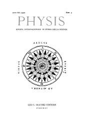 Fascicolo, Physis : rivista internazionale di storia della scienza : XII, 3, 1970, L.S. Olschki