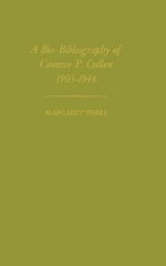 E-book, A Bio-Bibliography of Countee P. Cullen, 1903-1946, Perry, Margaret, Bloomsbury Publishing