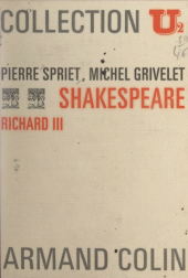 E-book, Shakespeare, "Richard III", Armand Colin (réédition numérique FeniXX)