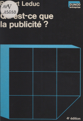 E-book, Qu'est-ce que la publicité ?, Dunod (réédition numérique FeniXX)