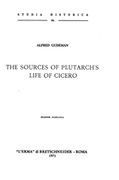 E-book, The Sources of Plutarch's Life of Cicero, "L'Erma" di Bretschneider