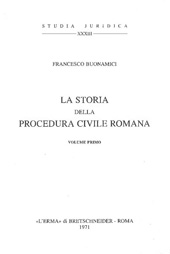 E-book, La storia della procedura civile romana : volume primo, "L'Erma" di Bretschneider