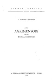 E-book, Degli agrimensori presso i romani antichi, "L'Erma" di Bretschneider