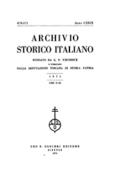 Fascicolo, Archivio storico italiano : 470/471, 2/3, 1971, L.S. Olschki