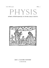 Fascicolo, Physis : rivista internazionale di storia della scienza : XIII, 2, 1971, L.S. Olschki