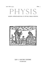 Issue, Physis : rivista internazionale di storia della scienza : XIII, 3, 1971, L.S. Olschki
