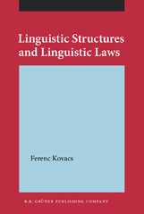 E-book, Linguistic Structures and Linguistic Laws, Kovacs, Ferenc, John Benjamins Publishing Company