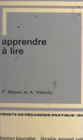 E-book, Apprendre à lire, Armand Colin (réédition numérique FeniXX)