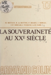 E-book, La souveraineté au XXe siècle, Armand Colin (réédition numérique FeniXX)