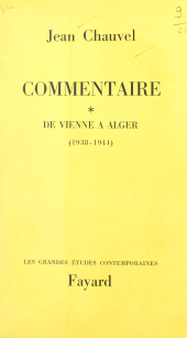 E-book, Commentaire (1) : De Vienne à Alger, 1938-1944, Fayard (réédition numérique FeniXX)