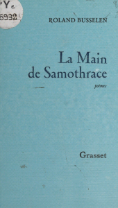 eBook, La main de Samothrace, Grasset (réédition numérique FeniXX)