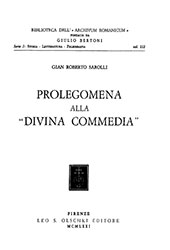 eBook, Prolegomena alla "Divina Commedia", L.S. Olschki