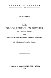 eBook, Die geographischen Bücher (II, 242-VI Schlufs) der Naturalis Historia des C. Plinius Secundus, "L'Erma" di Bretschneider