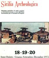 Fascicule, Sicilia archeologica : V, 18/19/20, 1972, "L'Erma" di Bretschneider