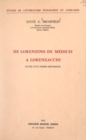 E-book, De Lorenzino de Médicis à Lorenzaccio : Étude d'un thème historique, Didier (réédition numérique FeniXX)