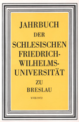 eBook, Jahrbuch der Schlesischen Friedrich-Wilhelms-Universität zu Breslau. : Bd. XVII (1972). Hrsg.: Der Göttinger Arbeitskreis, Duncker & Humblot