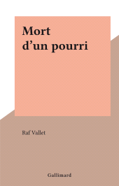 E-book, Mort d'un pourri, Gallimard (réédition numérique FeniXX)