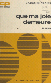 E-book, Que ma joie demeure, de Giono, Hachette (réédition numérique FeniXX)