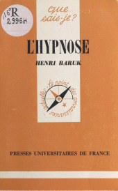 E-book, L'hypnose : Et les méthodes dérivées, Presses universitaires de France (réédition numérique FeniXX)