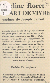 E-book, Ta part de vivre, Seghers (réédition numérique FeniXX)
