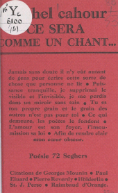 E-book, Ce sera comme un chant..., Seghers (réédition numérique FeniXX)