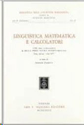 E-book, Linguistica matematica e calcolatori : atti del Convegno della prima Scuola internazionale, Pisa, 16/VIII - 6/IX 1970), L.S. Olschki