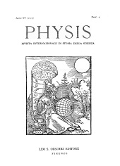 Fascicule, Physis : rivista internazionale di storia della scienza : XV, 2, 1973, L.S. Olschki