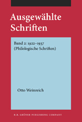 eBook, Ausgewahlte Schriften, Weinreich, Otto, John Benjamins Publishing Company