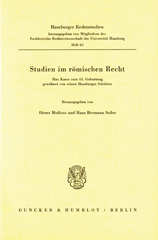 E-book, Studien im römischen Recht. : Max Kaser zum 65. Geburtstag gewidmet von seinen Hamburger Schülern., Duncker & Humblot