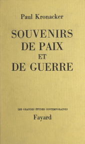 eBook, Souvenirs de paix et de guerre, Fayard (réédition numérique FeniXX)