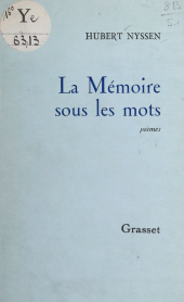 E-book, La mémoire sous les mots, Grasset (réédition numérique FeniXX)